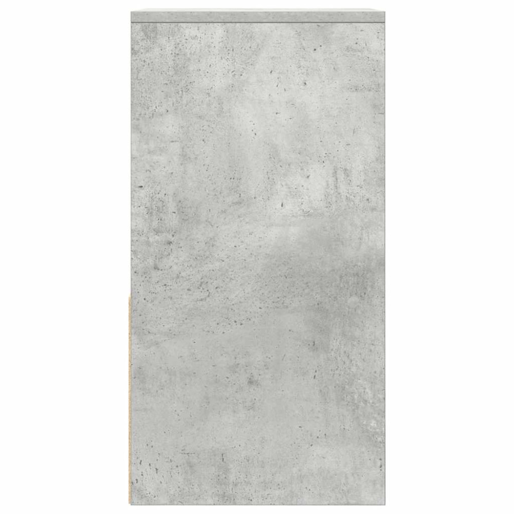 Produktbild för Sängbord 2 st med låda betonggrå 35x34x66,5 cm