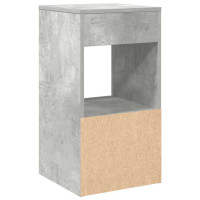 Produktbild för Sängbord 2 st med låda betonggrå 35x34x66,5 cm