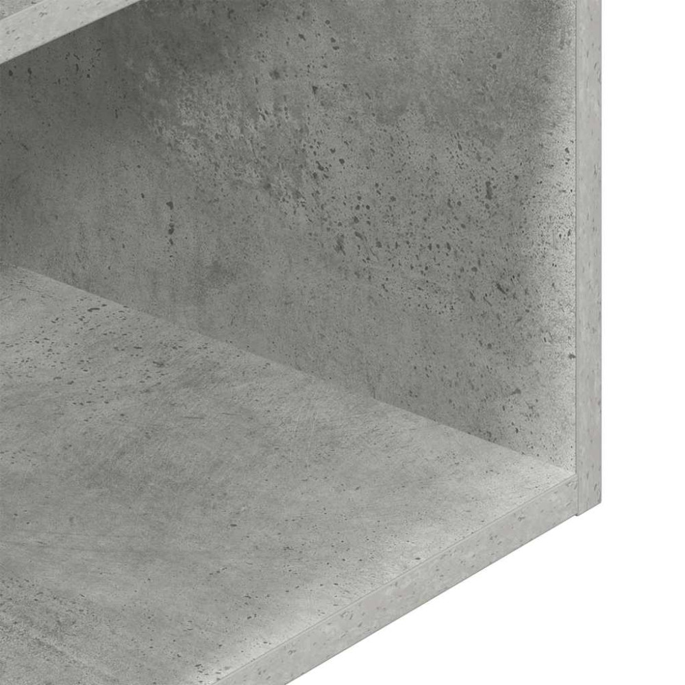 Produktbild för Sängbord 2 st med låda betonggrå 35x34x66,5 cm