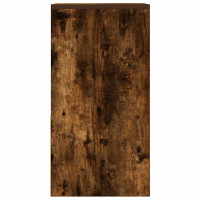 Produktbild för Sängbord 2 st med låda rökfärgad ek 35x34x66,5 cm