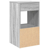 Produktbild för Sängbord 2 st med låda grå sonoma 35x34x66,5 cm
