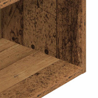 Produktbild för Sängbord 2 st med låda åldrat trä 35x34x66,5 cm