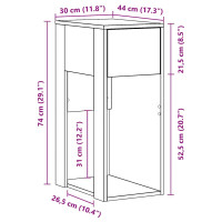 Produktbild för Datorstativ med låda sonoma-ek 30x44x74 cm