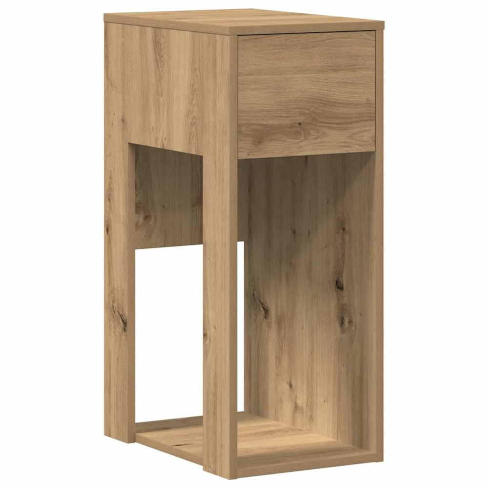 Produktbild för Datorstativ med låda ek 30x44x74 cm