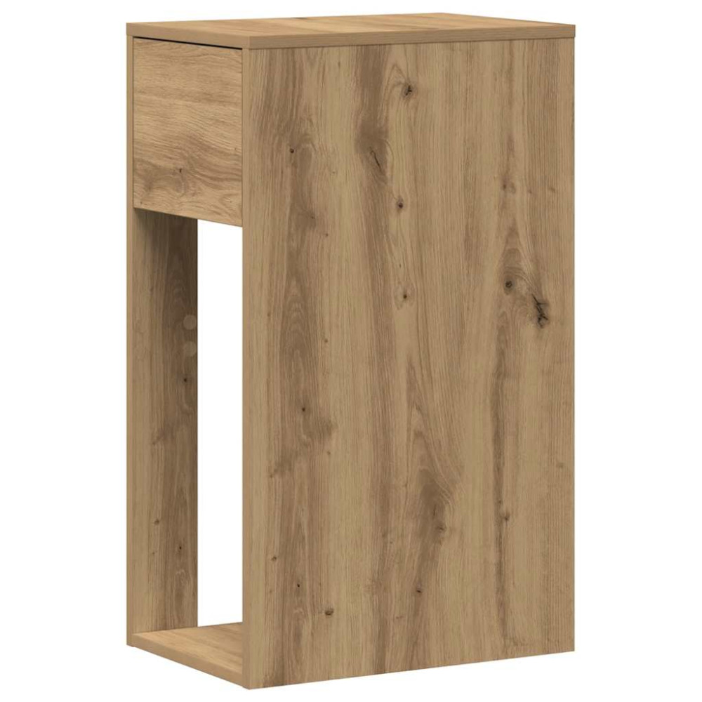 Produktbild för Datorstativ med låda ek 30x44x74 cm