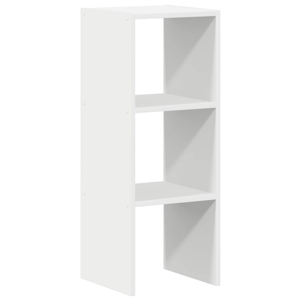 Produktbild för Bokhylla stapelbar vit 30x30x80 cm konstruerat trä