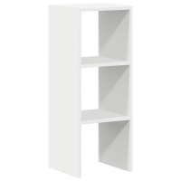 Produktbild för Bokhylla stapelbar vit 30x30x80 cm konstruerat trä