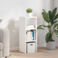 Produktbild för Bokhylla stapelbar vit 30x30x80 cm konstruerat trä