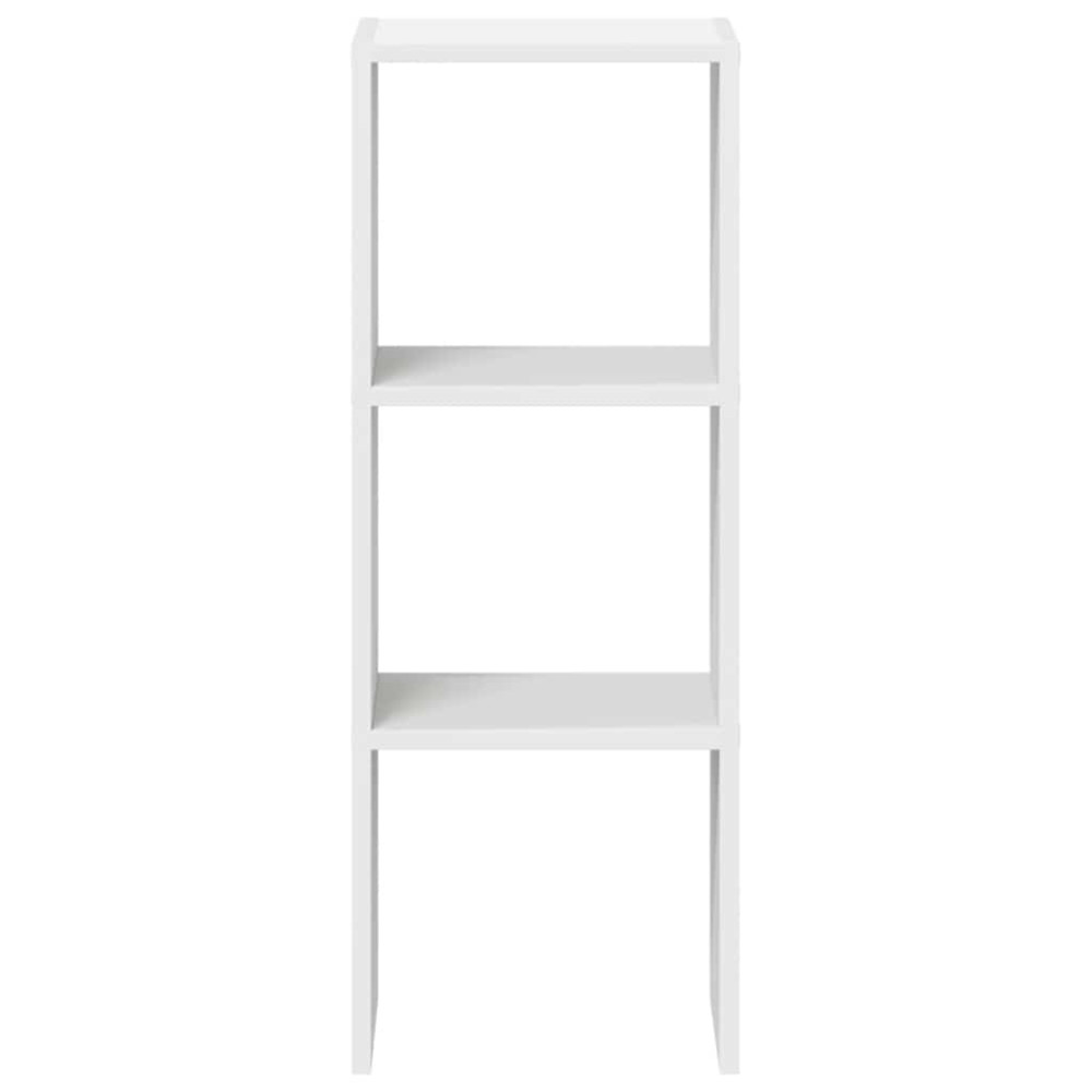 Produktbild för Bokhylla stapelbar vit 30x30x80 cm konstruerat trä