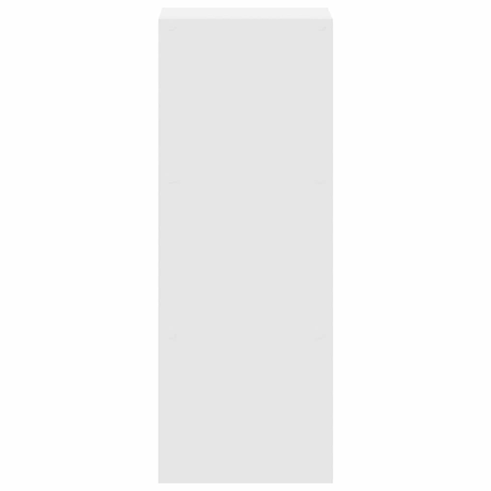 Produktbild för Bokhylla stapelbar vit 30x30x80 cm konstruerat trä