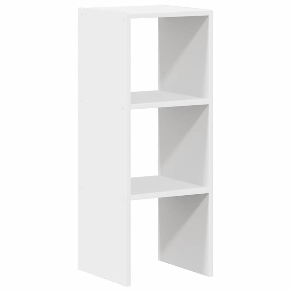 Produktbild för Bokhylla stapelbar vit 30x30x80 cm konstruerat trä