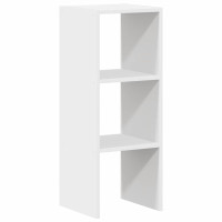 Produktbild för Bokhylla stapelbar vit 30x30x80 cm konstruerat trä