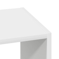 Produktbild för Bokhylla stapelbar vit 30x30x80 cm konstruerat trä