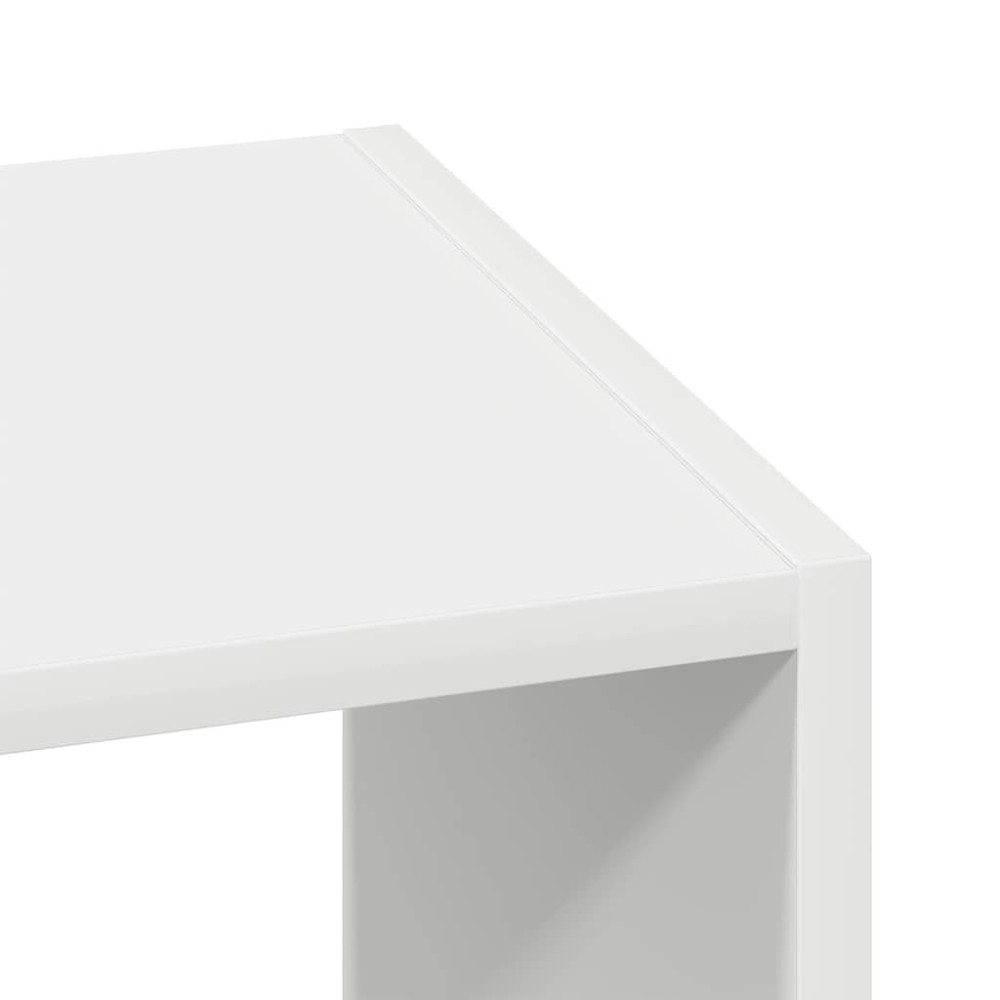 Produktbild för Bokhyllor 2 st stapelbara vit 30x30x80 cm konstruerat trä