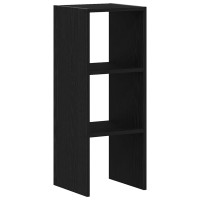Produktbild för Bokhylla stapelbar svart ek 30x30x80 cm konstruerat trä