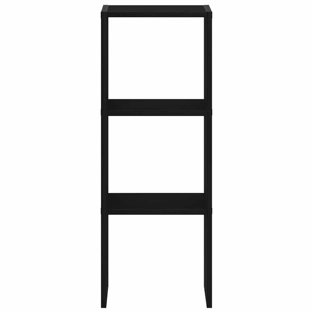 Produktbild för Bokhylla stapelbar svart ek 30x30x80 cm konstruerat trä