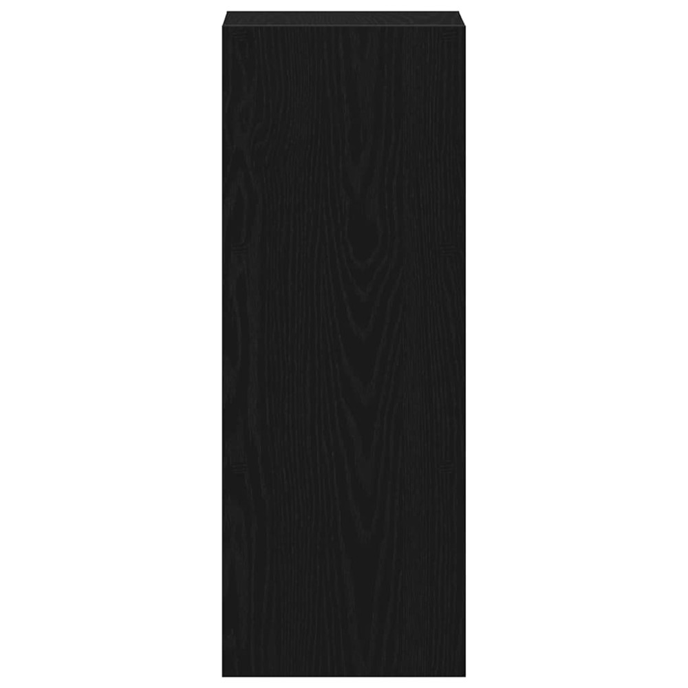 Produktbild för Bokhylla stapelbar svart ek 30x30x80 cm konstruerat trä