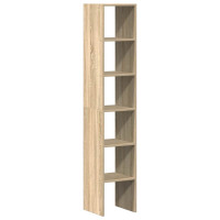 Produktbild för Bokhyllor 2 st stapelbara sonoma-ek 30x30x80 cm konstruerat trä