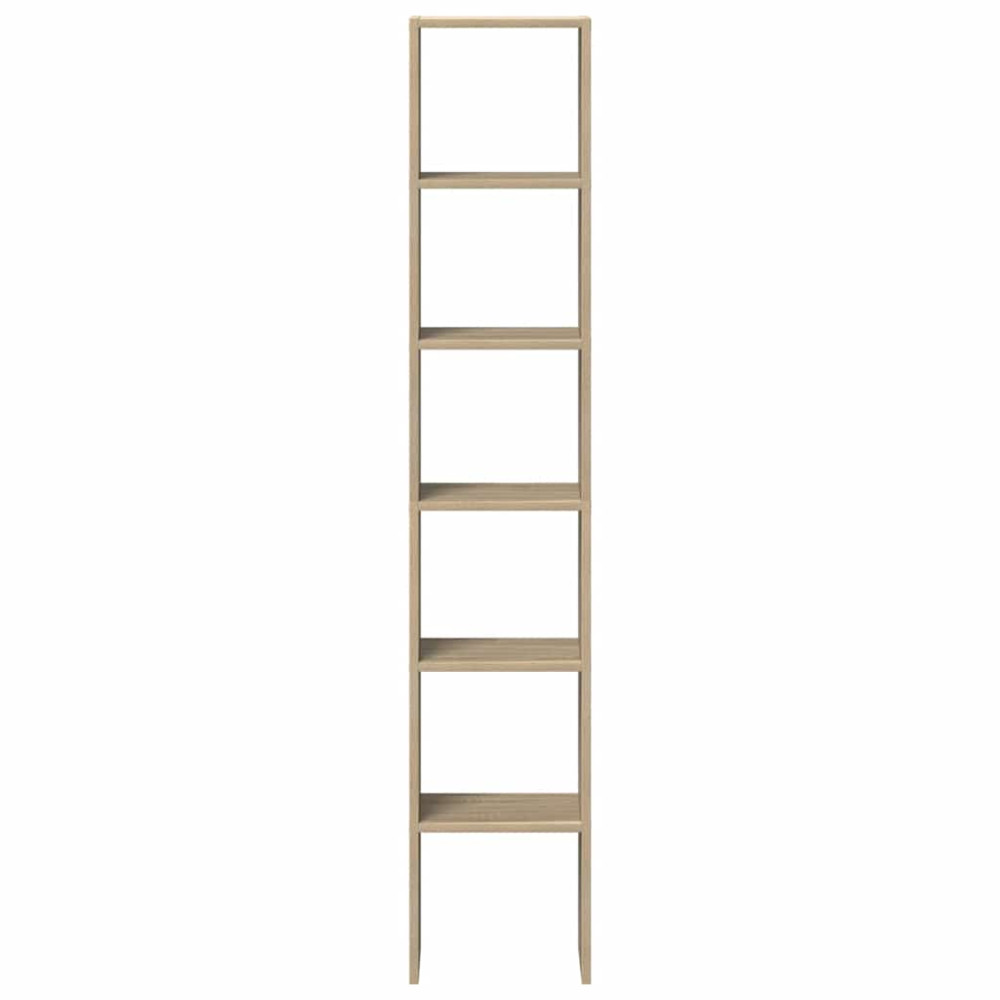 Produktbild för Bokhyllor 2 st stapelbara sonoma-ek 30x30x80 cm konstruerat trä