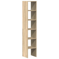 Produktbild för Bokhyllor 2 st stapelbara sonoma-ek 30x30x80 cm konstruerat trä