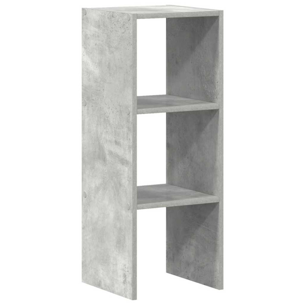 Produktbild för Bokhylla stapelbar betonggrå 30x30x80 cm konstruerat trä