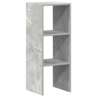 Produktbild för Bokhylla stapelbar betonggrå 30x30x80 cm konstruerat trä