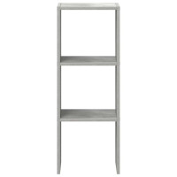 Produktbild för Bokhylla stapelbar betonggrå 30x30x80 cm konstruerat trä