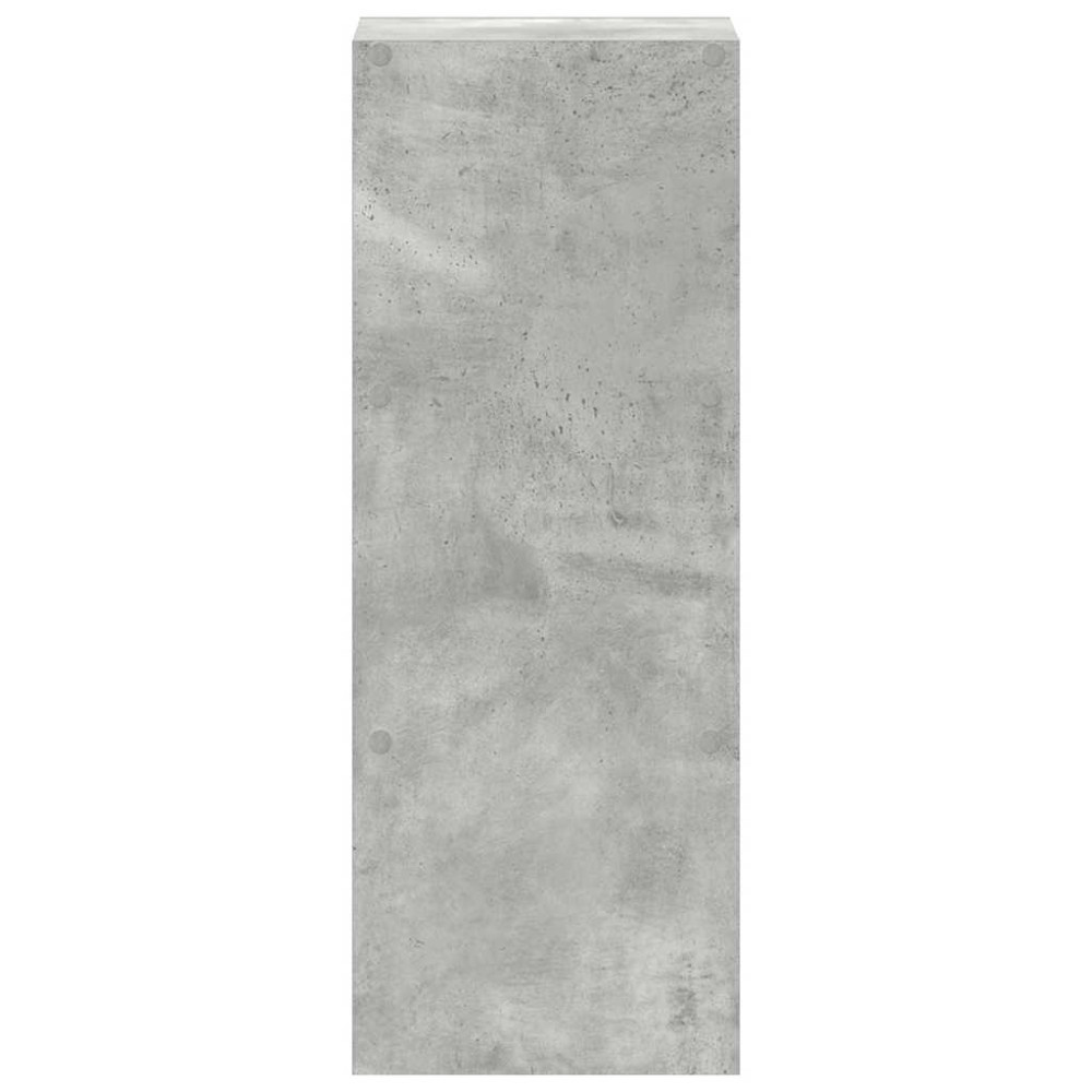 Produktbild för Bokhylla stapelbar betonggrå 30x30x80 cm konstruerat trä