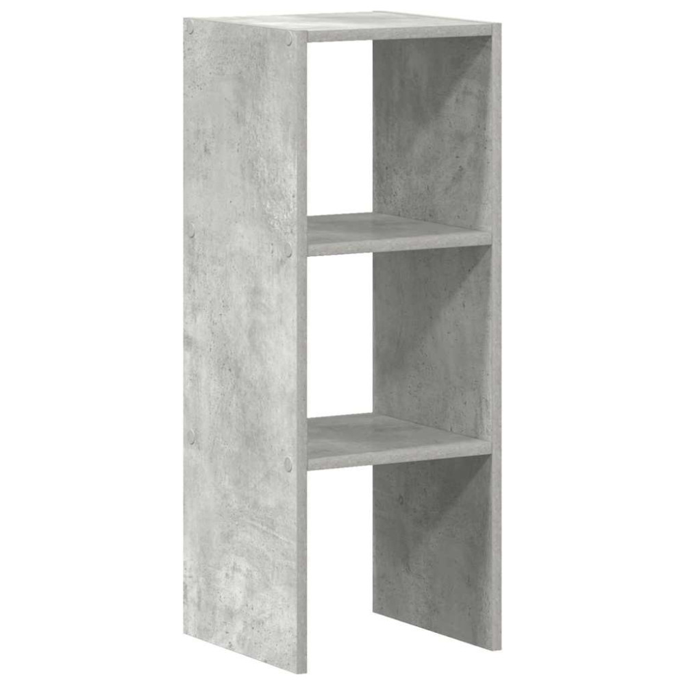 Produktbild för Bokhylla stapelbar betonggrå 30x30x80 cm konstruerat trä