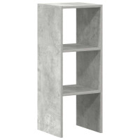 Produktbild för Bokhylla stapelbar betonggrå 30x30x80 cm konstruerat trä