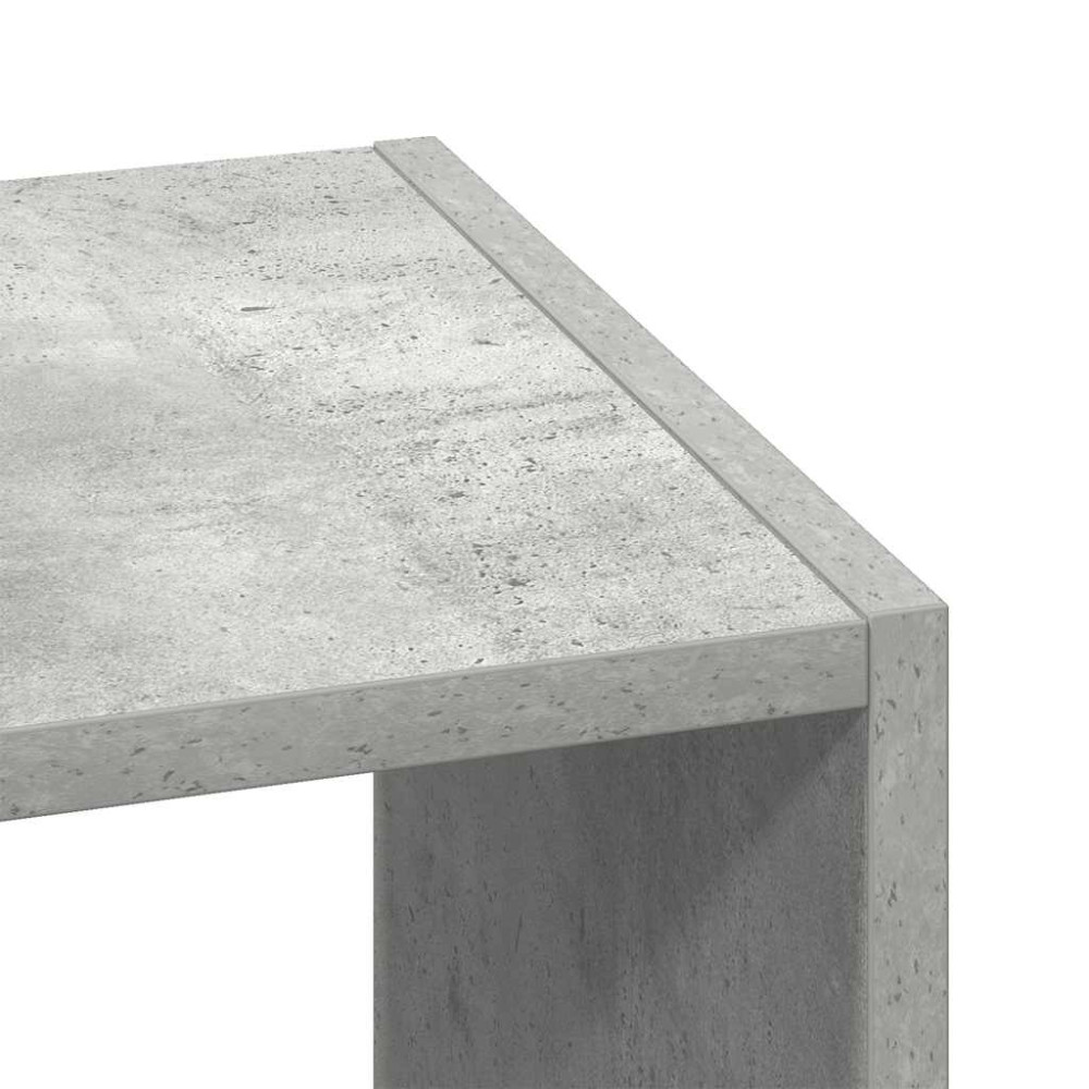 Produktbild för Bokhylla stapelbar betonggrå 30x30x80 cm konstruerat trä