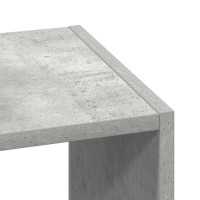 Produktbild för Bokhylla stapelbar betonggrå 30x30x80 cm konstruerat trä