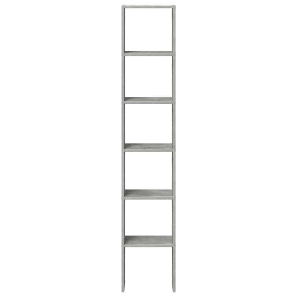 Produktbild för Bokhyllor 2 st stapelbara betonggrå 30x30x80 cm konstruerat trä