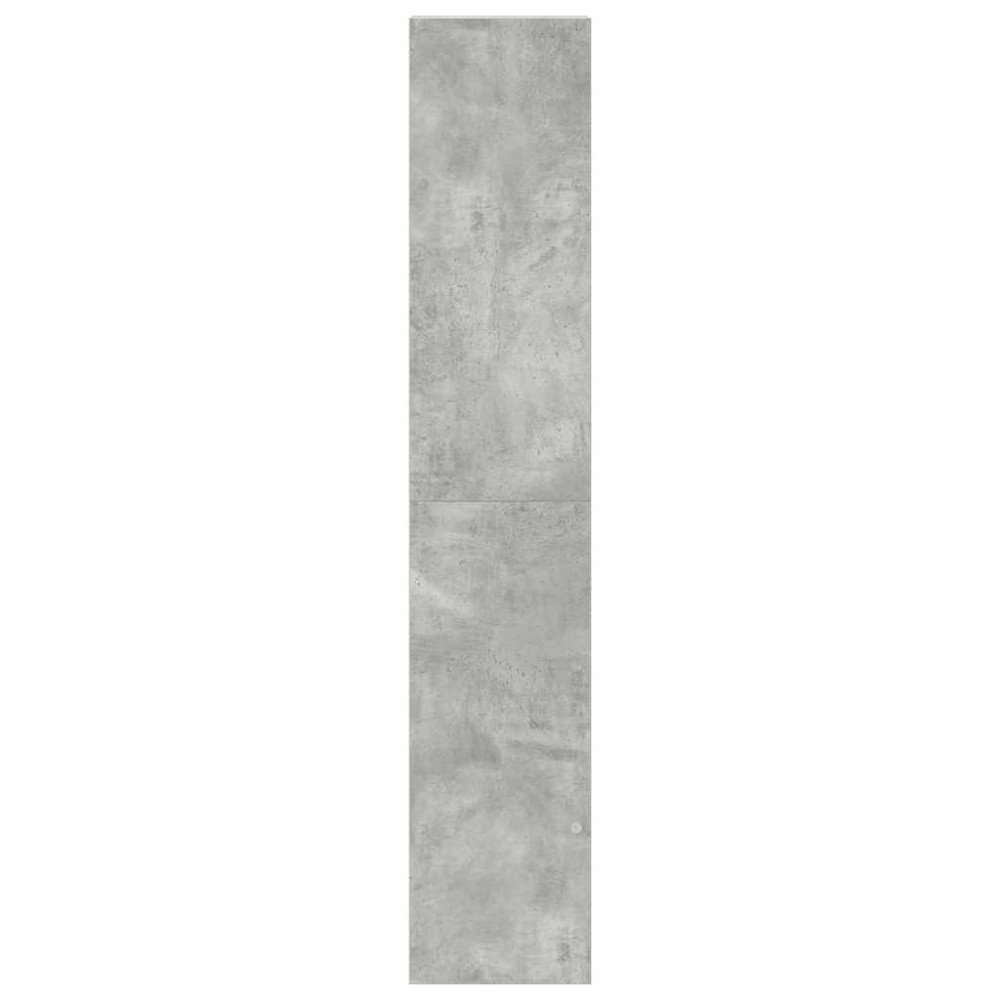 Produktbild för Bokhyllor 2 st stapelbara betonggrå 30x30x80 cm konstruerat trä