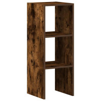 Produktbild för Bokhylla stapelbar rökfärgad ek 30x30x80 cm konstruerat trä