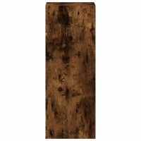 Produktbild för Bokhylla stapelbar rökfärgad ek 30x30x80 cm konstruerat trä