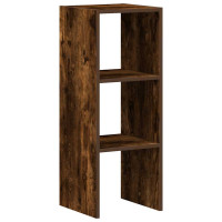 Produktbild för Bokhylla stapelbar rökfärgad ek 30x30x80 cm konstruerat trä