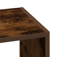 Produktbild för Bokhylla stapelbar rökfärgad ek 30x30x80 cm konstruerat trä