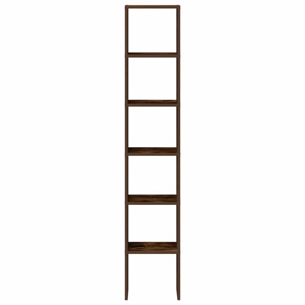 Produktbild för Bokhyllor 2st stapelbar rökfärgad ek 30x30x80cm konstruerat trä