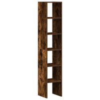 Produktbild för Bokhyllor 2st stapelbar rökfärgad ek 30x30x80cm konstruerat trä