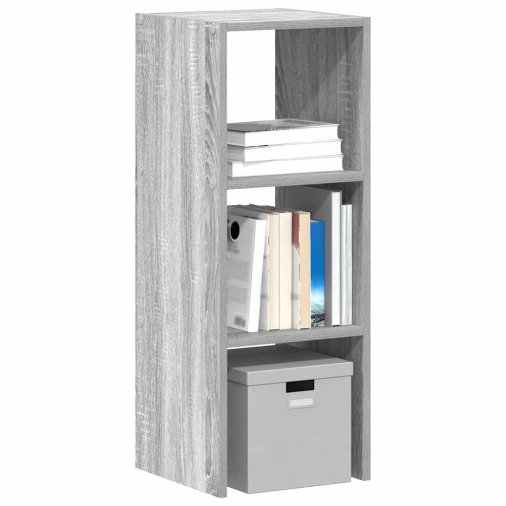 Produktbild för Bokhylla stapelbar grå sonoma 30x30x80 cm konstruerat trä