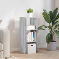 Produktbild för Bokhylla stapelbar grå sonoma 30x30x80 cm konstruerat trä