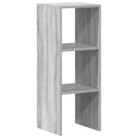 Produktbild för Bokhylla stapelbar grå sonoma 30x30x80 cm konstruerat trä