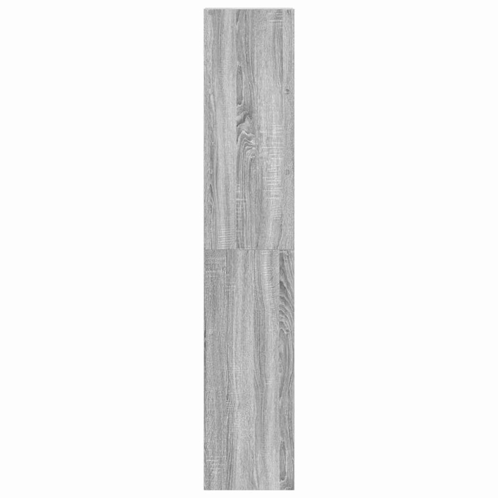 Produktbild för Bokhyllor 2 st stapelbara grå sonoma 30x30x80cm konstruerat trä