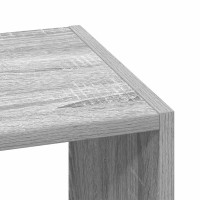Produktbild för Bokhyllor 2 st stapelbara grå sonoma 30x30x80cm konstruerat trä
