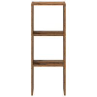 Produktbild för Bokhylla stapelbar åldrat trä 30x30x80 cm konstruerat trä