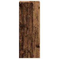 Produktbild för Bokhylla stapelbar åldrat trä 30x30x80 cm konstruerat trä