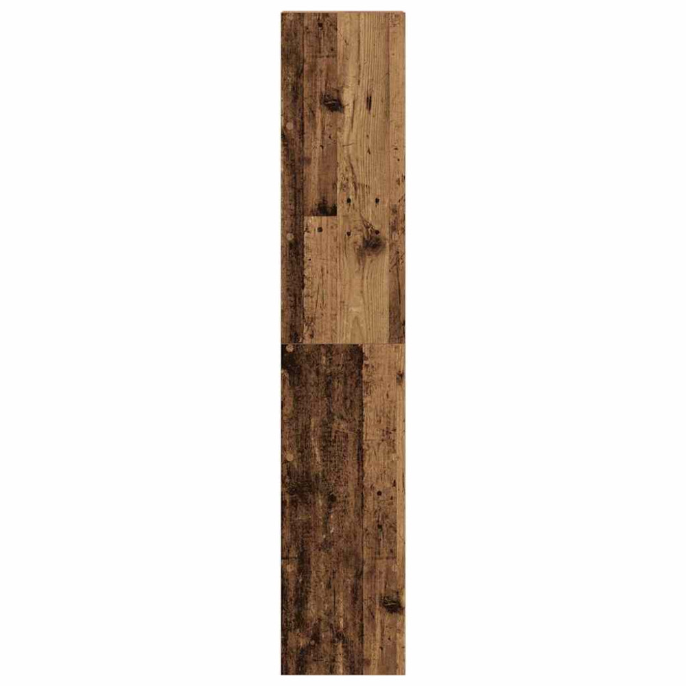 Produktbild för Bokhyllor 2 st stapelbara åldrat trä 30x30x80cm konstruerat trä