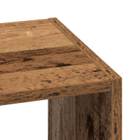 Produktbild för Bokhyllor 2 st stapelbara åldrat trä 30x30x80cm konstruerat trä