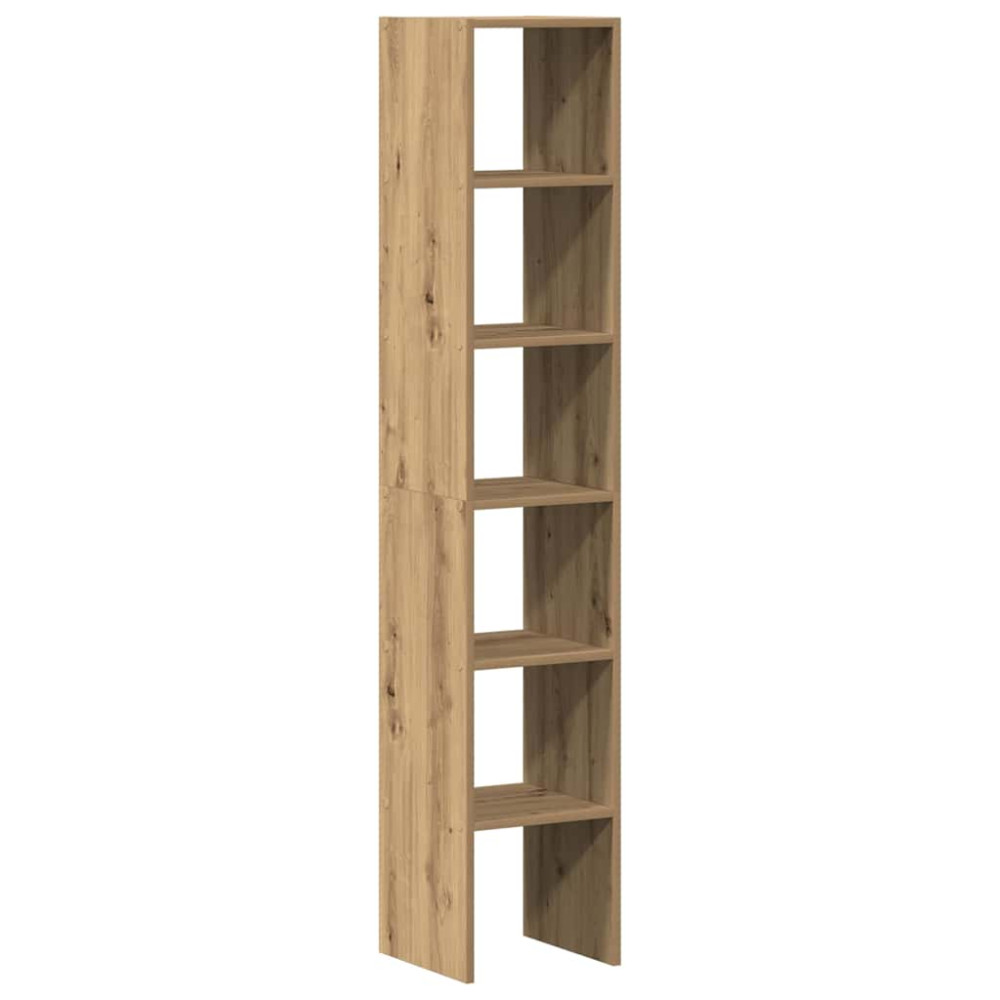 Produktbild för Bokhyllor 2 st stapelbara artisan ek 30x30x80cm konstruerat trä